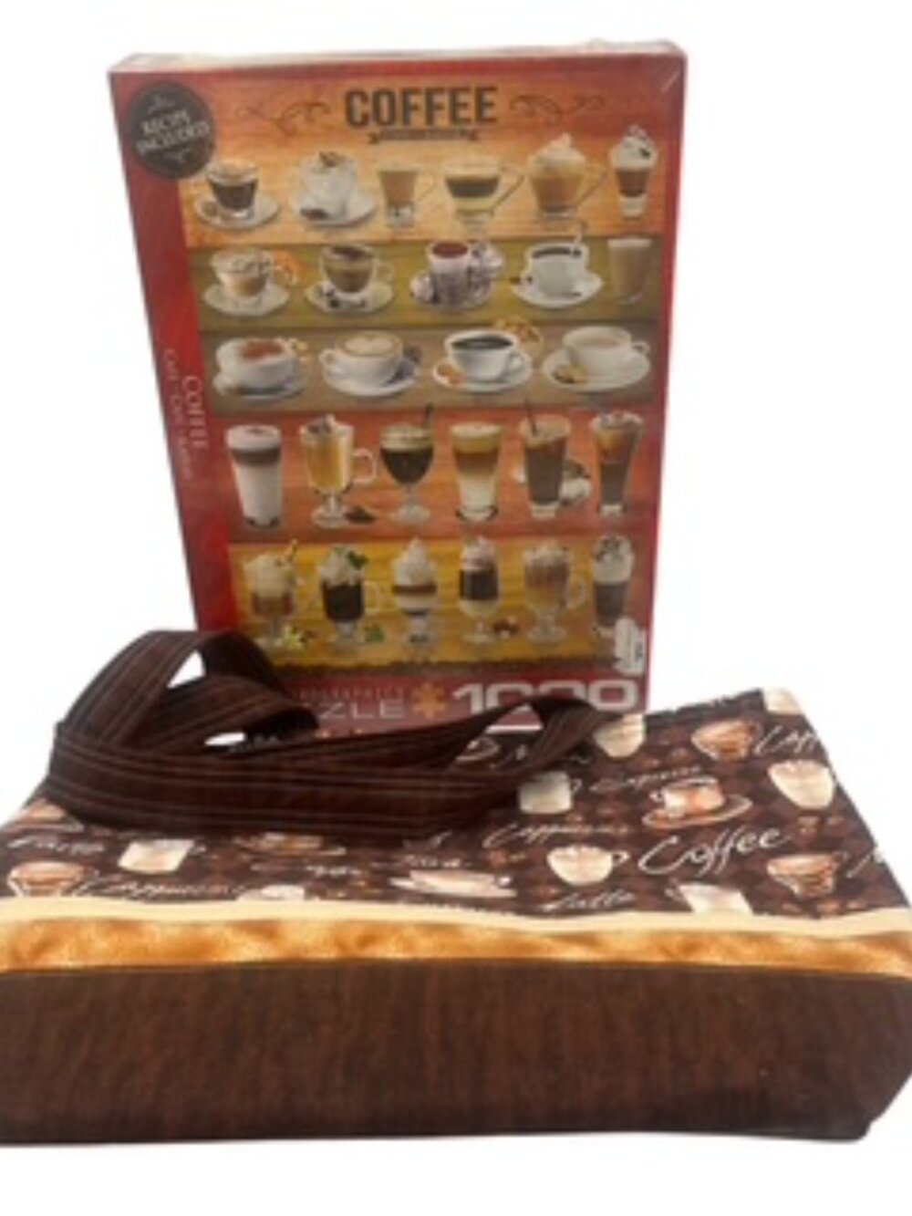 NEW Coffee tote bag & Jigsaw Puzzle 1000 Pieces 19 X 26” Euro Graphics